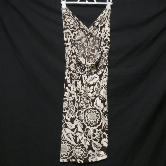 JESSICA | small | Made In Canada | Brown Floral Dress | Tie Back | NWOT - Picture 2 of 11